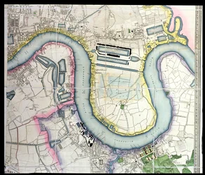 Karta över Isle of Dogs, ca 1830 (se även 87298)